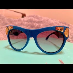 🚨 FINAL MD 🚨 PRADA “Voice” Jeweled Sunglasses | S/S 2014 Runway